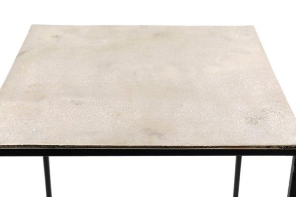 Set of 3 Rough Cast Aluminium Tables