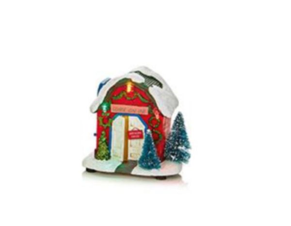 11cm Led House Santa Workshop